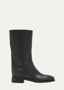 SantoniFleeces Leather Mid Boots