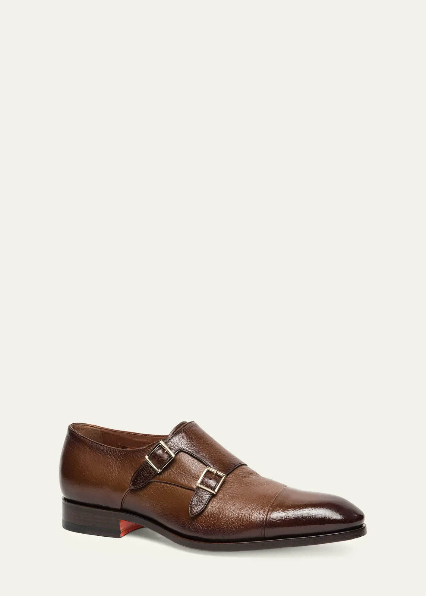 SantoniMen's Ira Grained Leather Double-Monk Strap Loafers