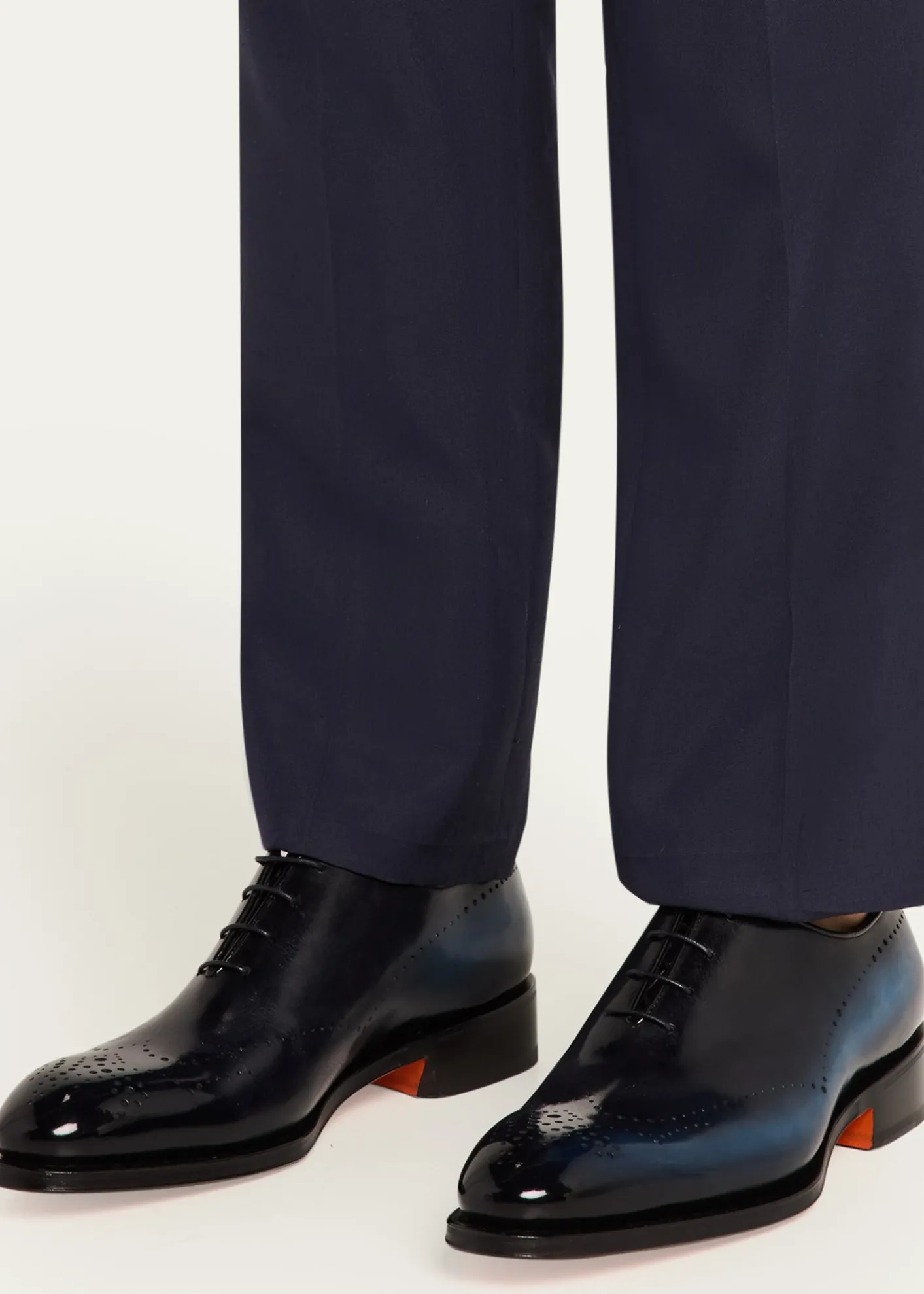 SantoniMen's Kaj Bicolor Brogue Leather Oxfords