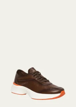 SantoniMen's Bounce Lambskin Runner Sneakers