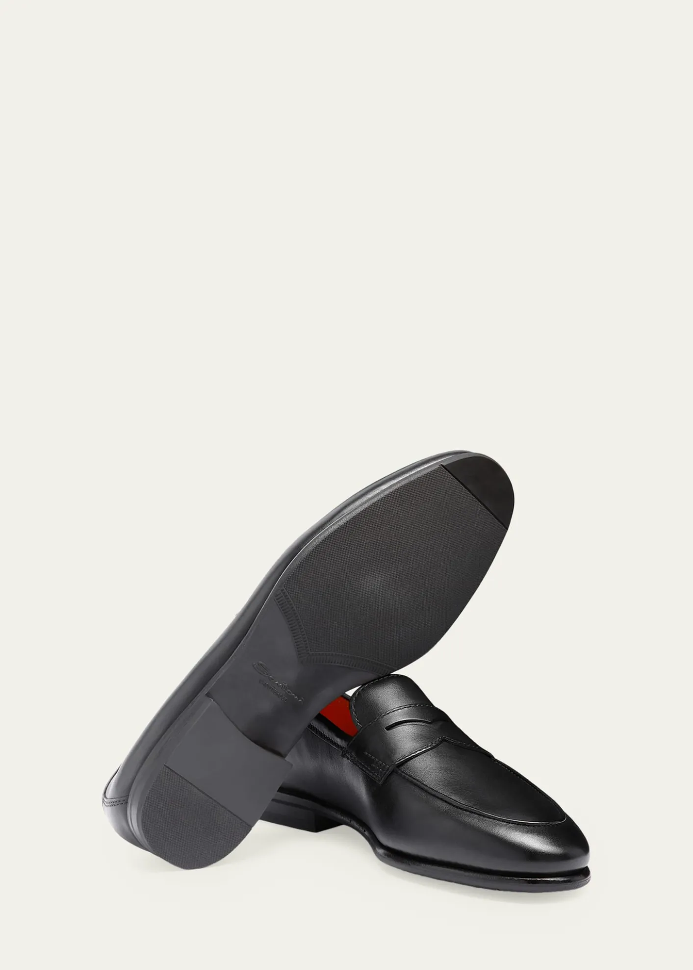 SantoniMen's Carlo Leather Penny Loafers