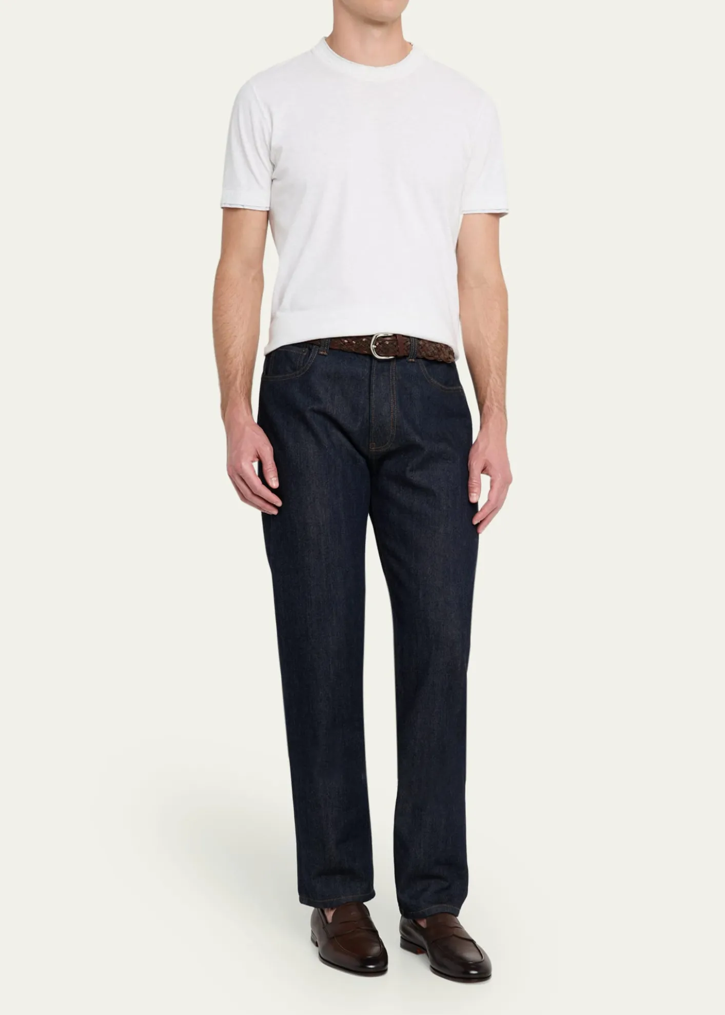 SantoniMen's Carlos Reverse Goodyear Leather Loafers