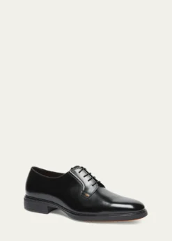 SantoniMen's Easy Collection Leather Rubber-Sole Derby Shoes