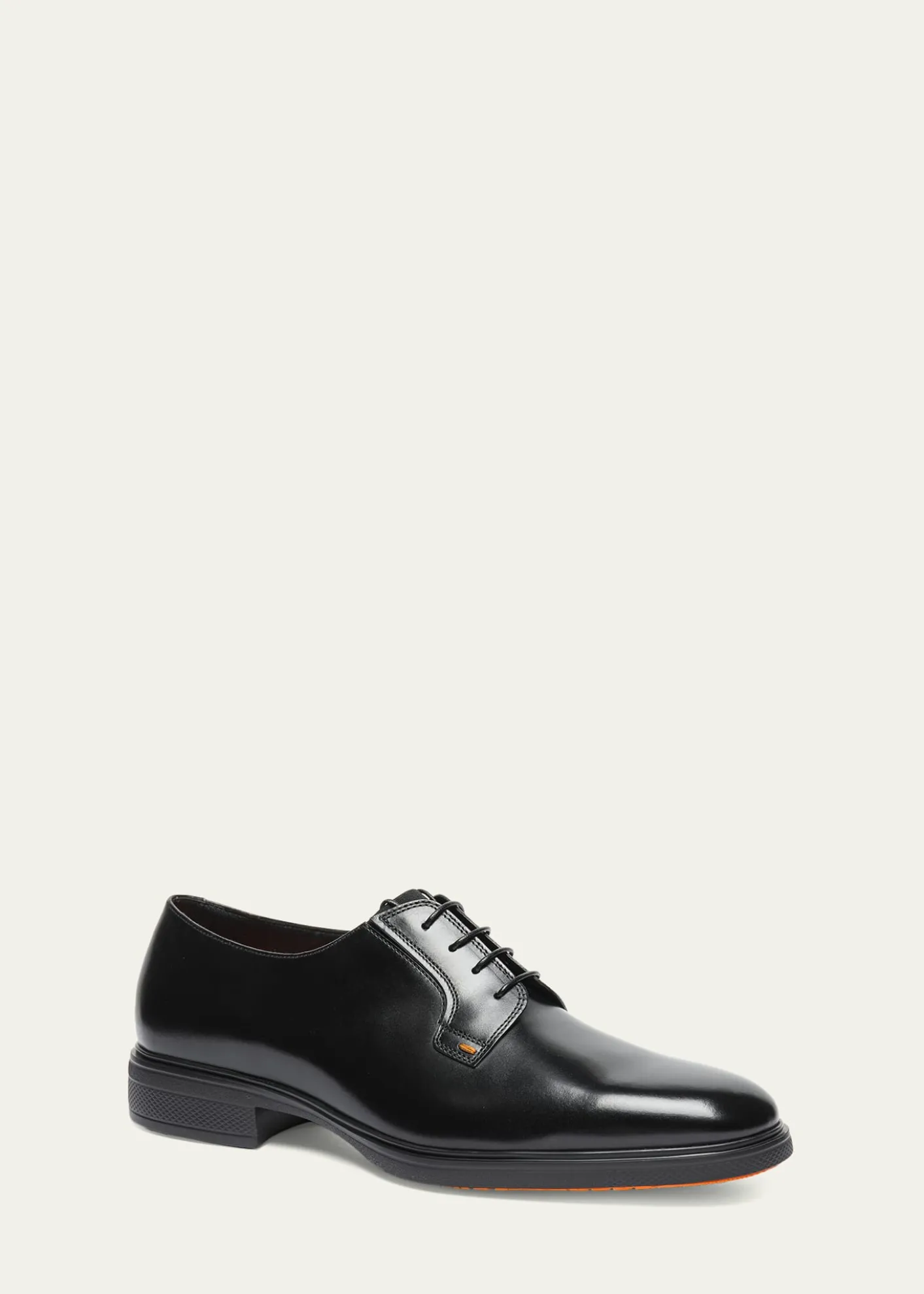 SantoniMen's Easy Collection Leather Rubber-Sole Derby Shoes