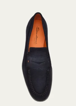 SantoniMen's Easy Suede Penny Loafers