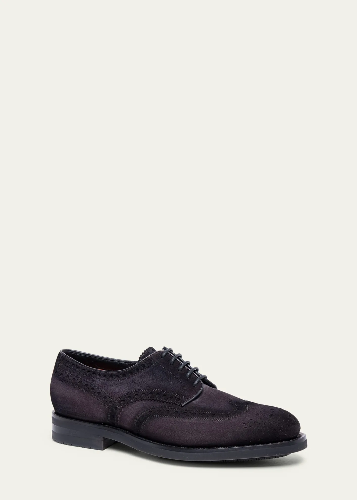 SantoniMen's Emil Suede Brogue Wingtip Derby Shoes