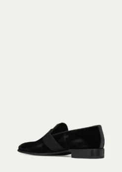 SantoniMen's Isomer Grosgrain Velvet Formal Loafers