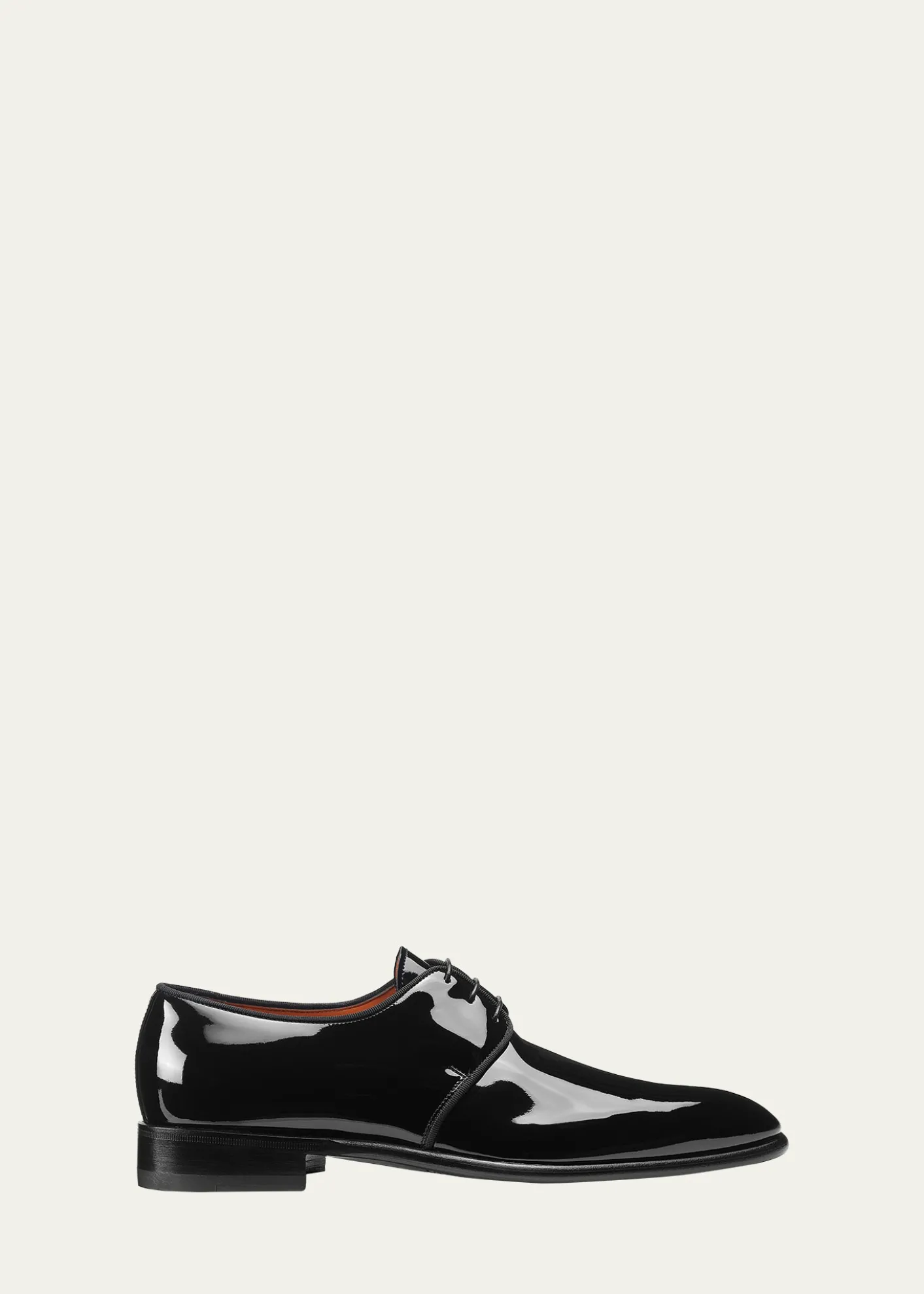 SantoniMen's Patent Leather Grosgrain-Trim Derby Shoes