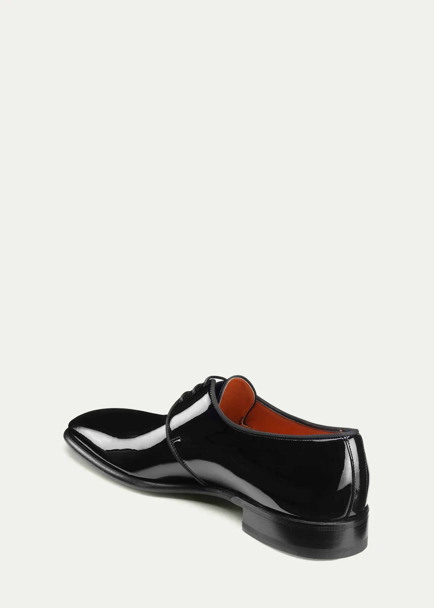 SantoniMen's Patent Leather Grosgrain-Trim Derby Shoes