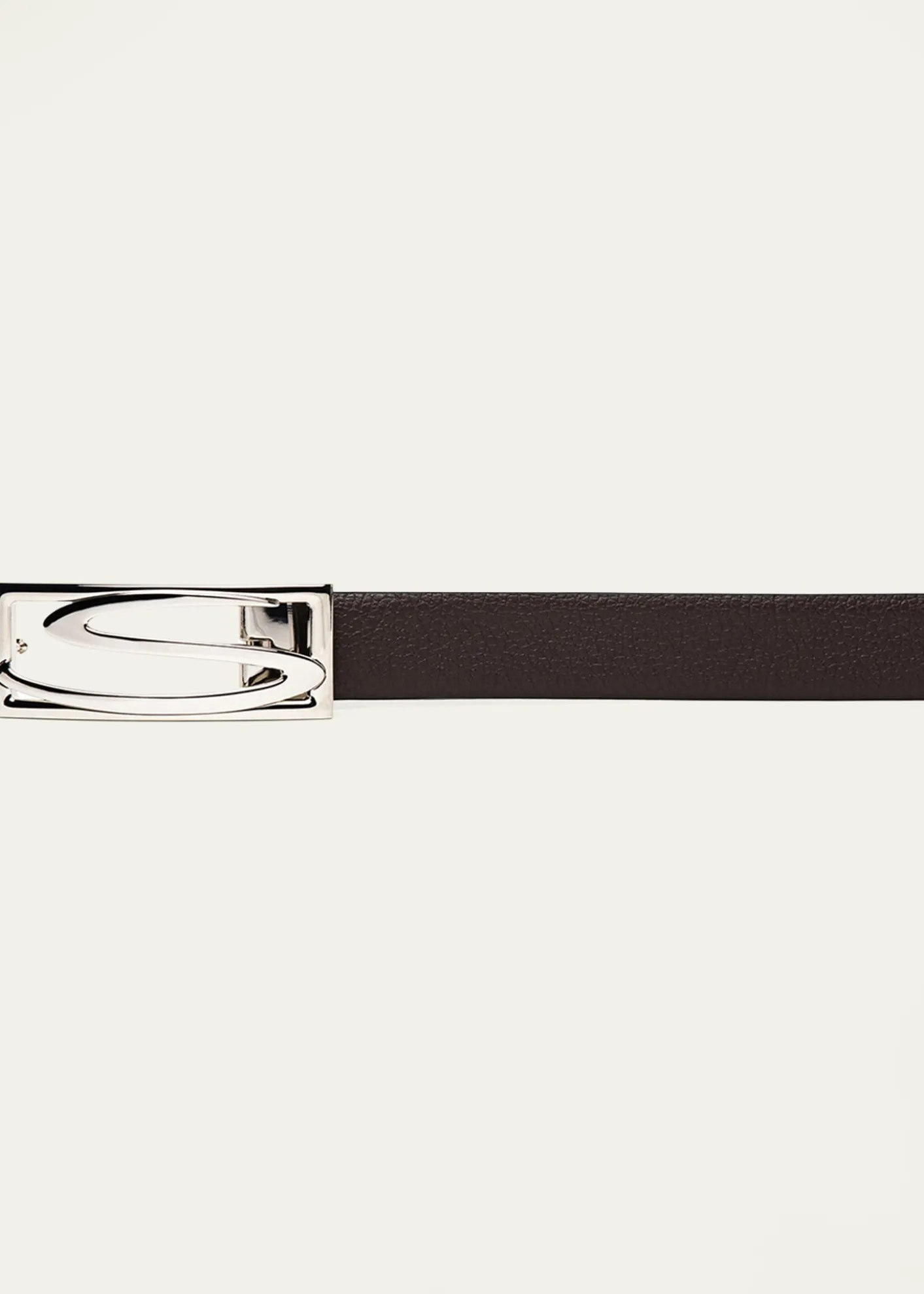SantoniMen's Rectangle S-Buckle Reversible Leather Belt