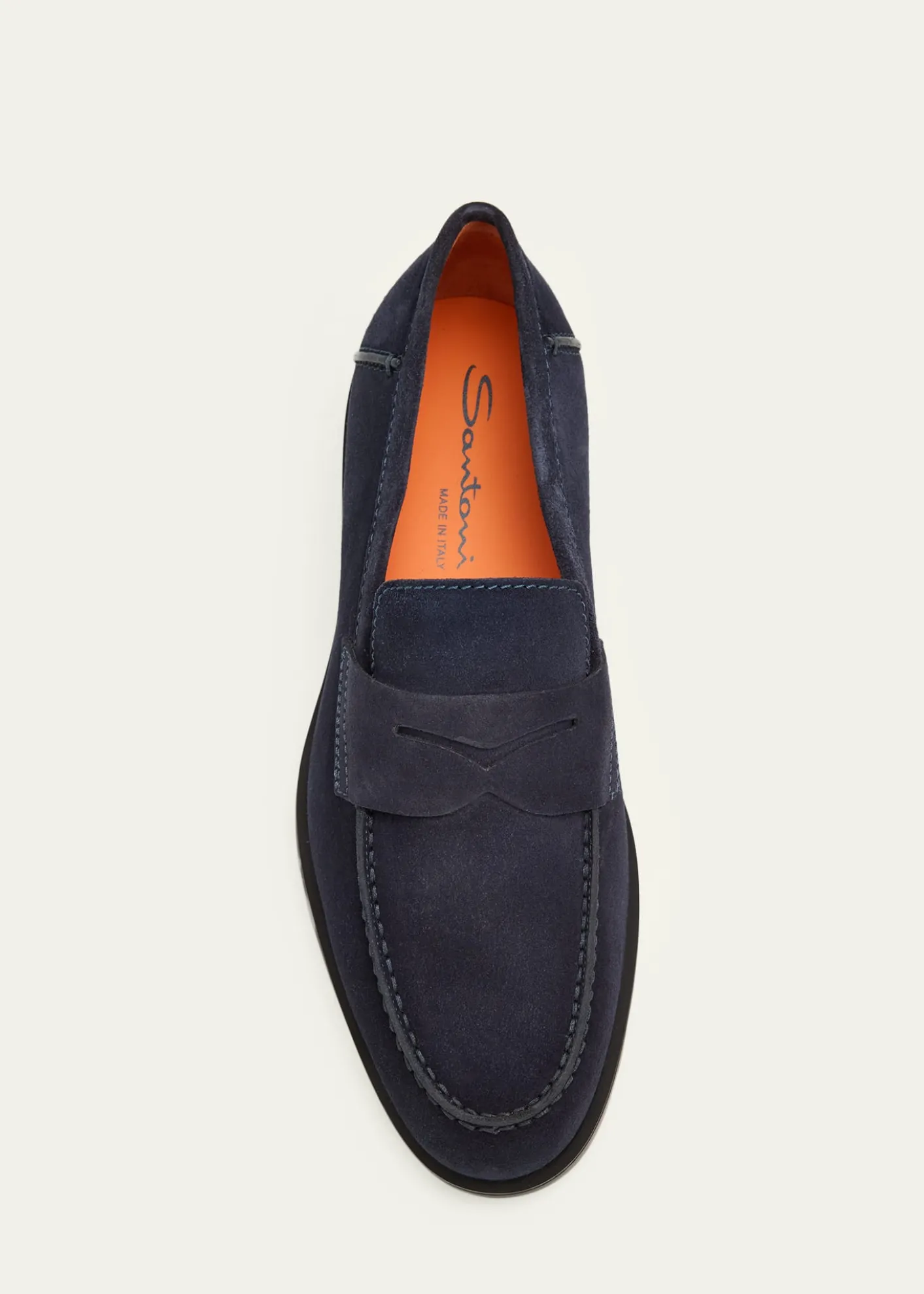 SantoniMen's Rock Suede Lug Sole Penny Loafers