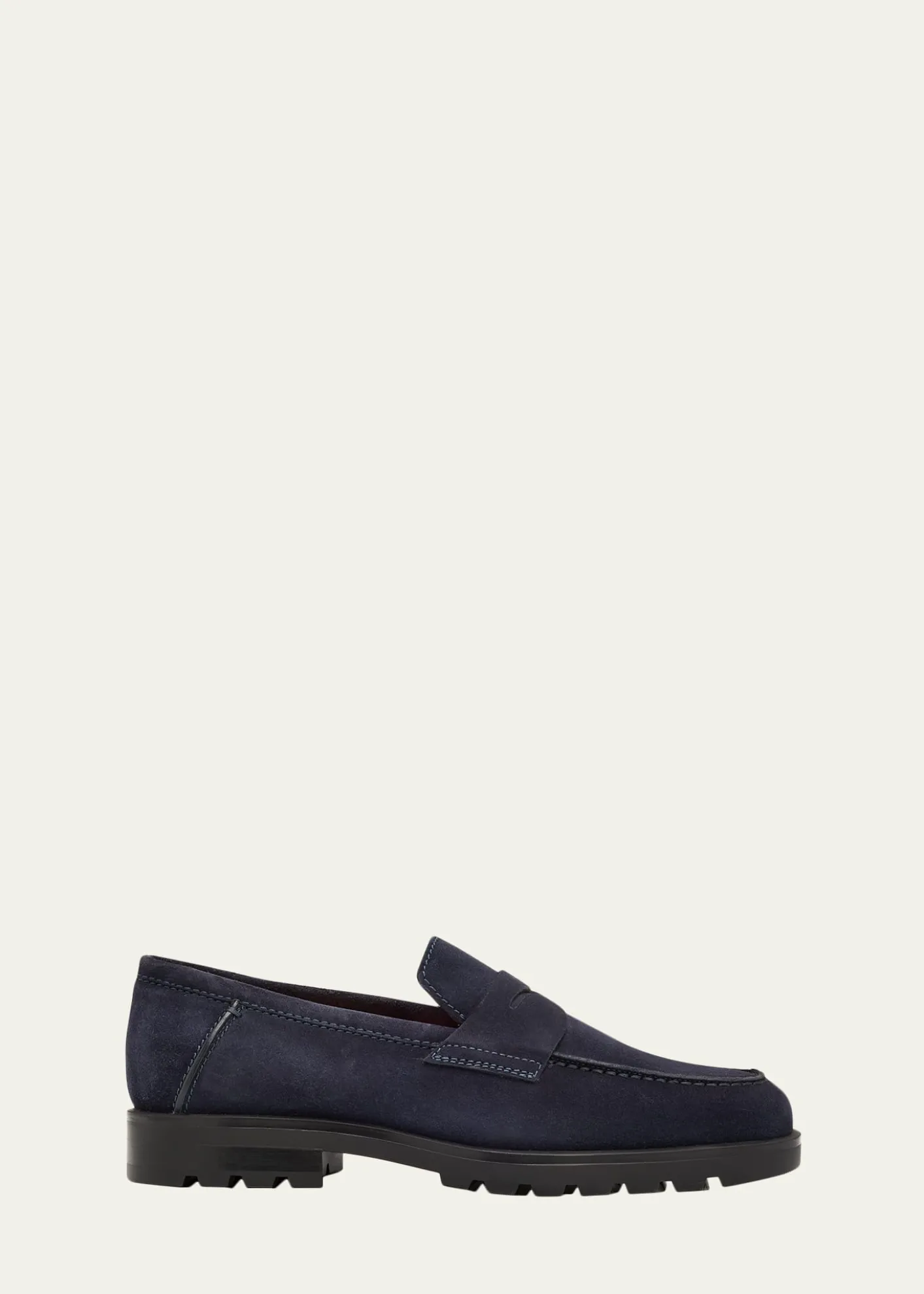 SantoniMen's Rock Suede Lug Sole Penny Loafers