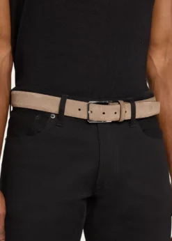 SantoniMen's Suede Square-Buckle Belt