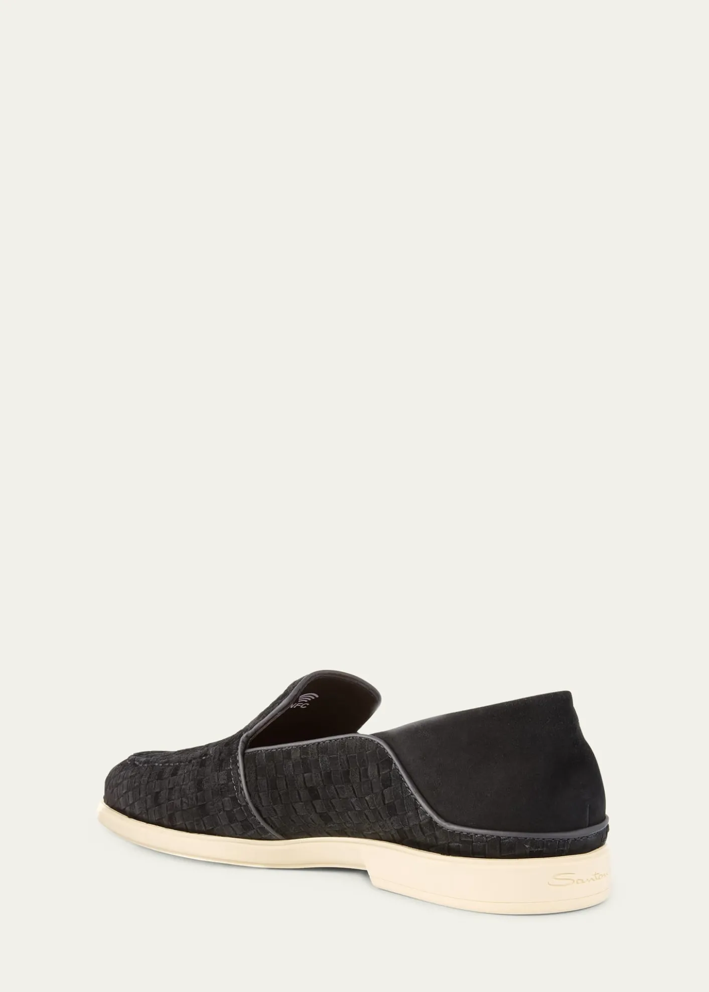 SantoniMen's Theo Woven Suede Loafers