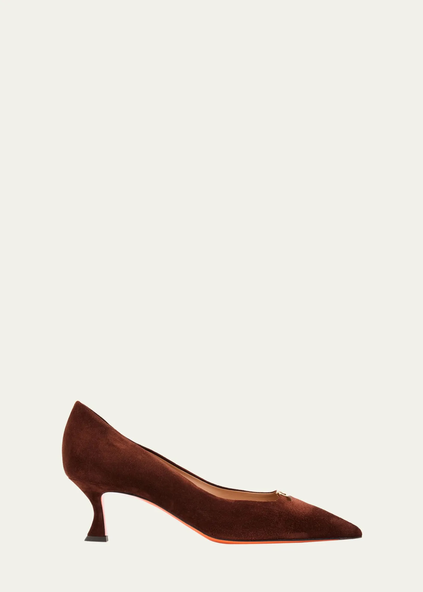 Santoni55mm Sabine Suede Buckle Pumps