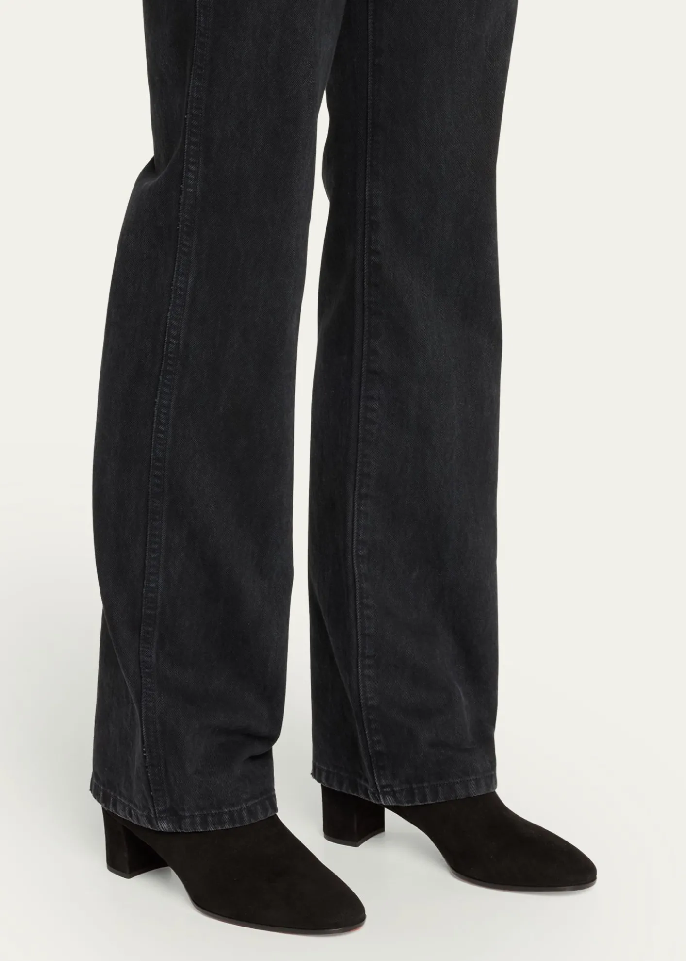 SantoniSuede Block-Heel Ankle Booties