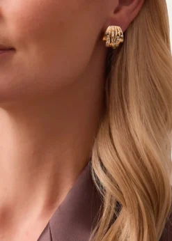 Sara WeinstockPapua 18K Gold Diamond Crossover Earrings