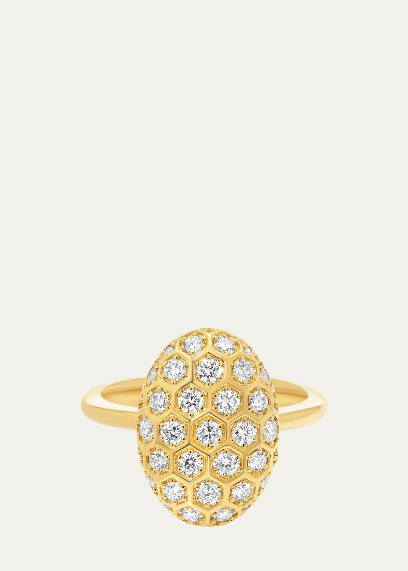 Sara WeinstockHoney Comb 18K Gold & Diamond Hexagon Ring