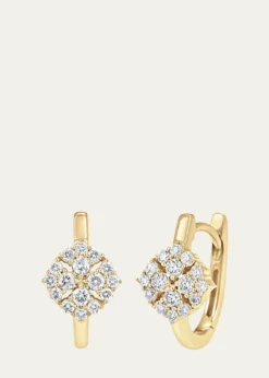 Sara Weinstock18K Yellow Gold Flora Diamond Huggie Earrings