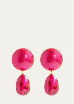 Saule LabelCalista Earrings in Rosso Divine