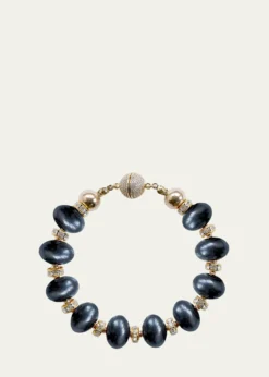 Saule LabelMika Black Coral Bracelet, 8.5"L