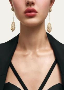Saule LabelMarcelle Short Drop Earrings in Gold