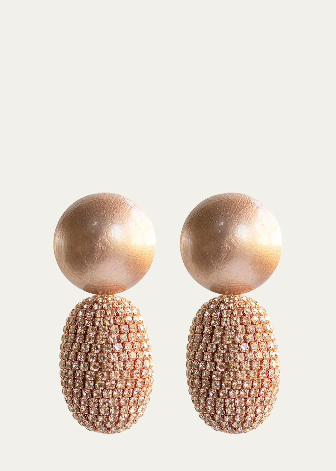Saule LabelSelena Clip-On Earrings in Peach Sorbet