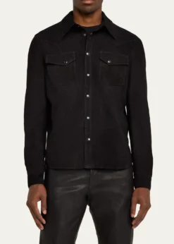 SAVASMen's Lowry Leather Overshirt