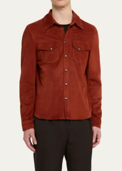 SAVASMen's Lowry Leather Shirt Jacket