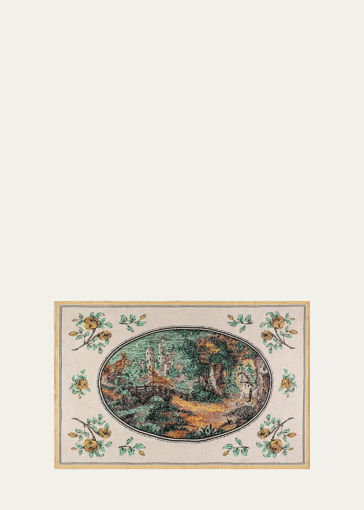 Saved NYKnight of the Yellow Rose Throw Blanket by Lukas the Illustrator