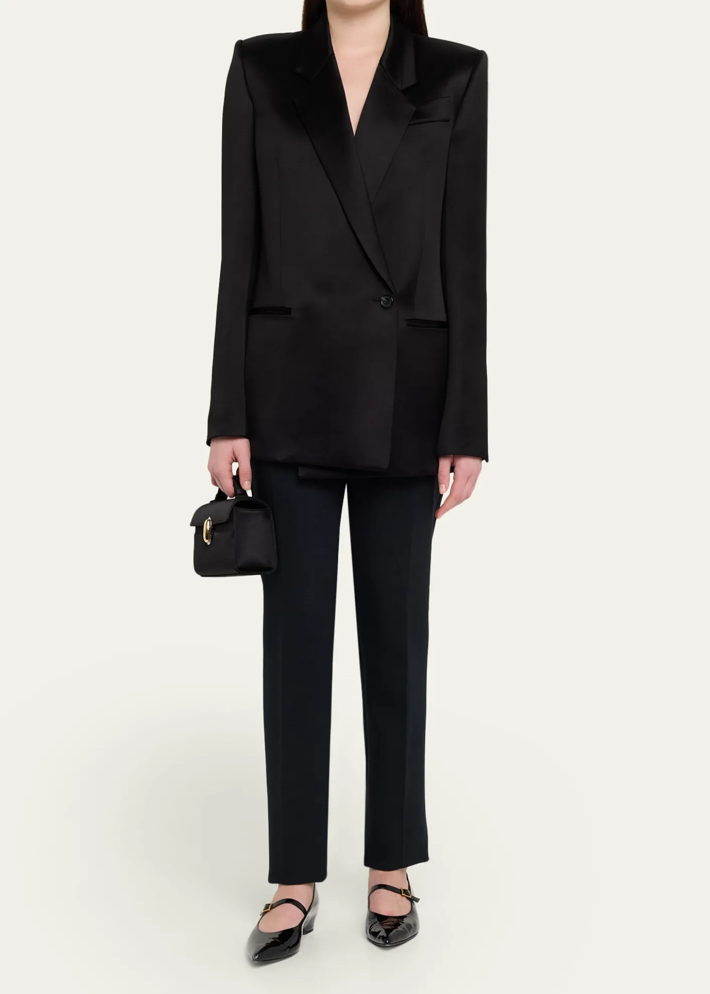 SavetteSymmetry Satin Pochette Top-Handle Bag