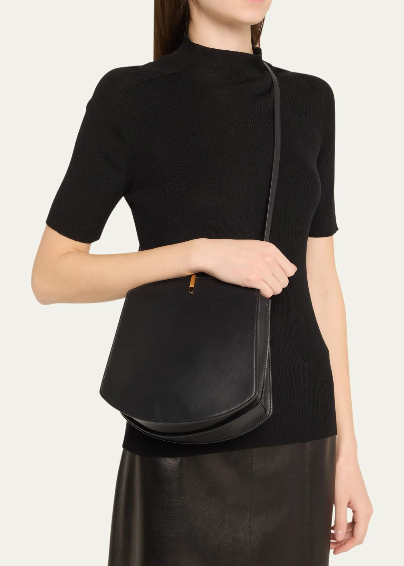 SavetteThe Florence Calf Leather Crossbody Bag