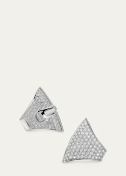 SavolinnaMaxi Ergo 18K White Gold Diamond Pave Ear Cuff, Single