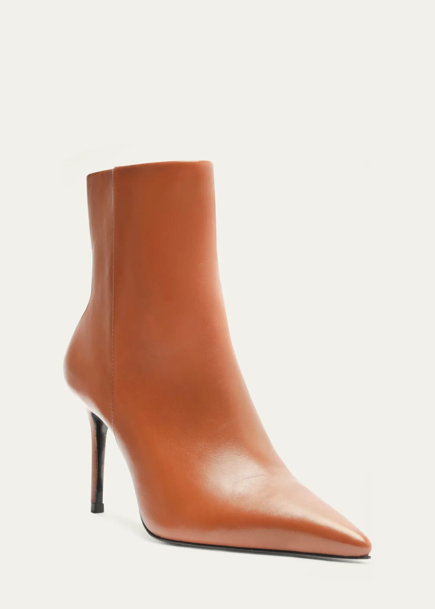 SchutzMikki Leather Stiletto Zip Booties