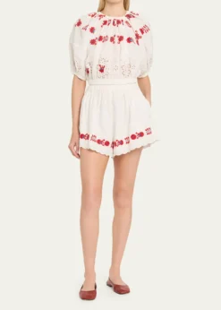 SeaCatharina Embroidered Shorts