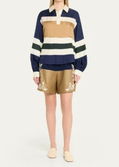 SeaGeorgie Embroidered Pull-On Shorts