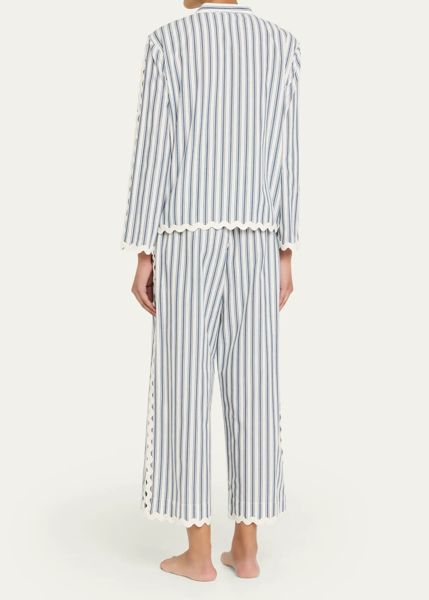 SeaRicha Stripe Long-Sleeve Cotton Top
