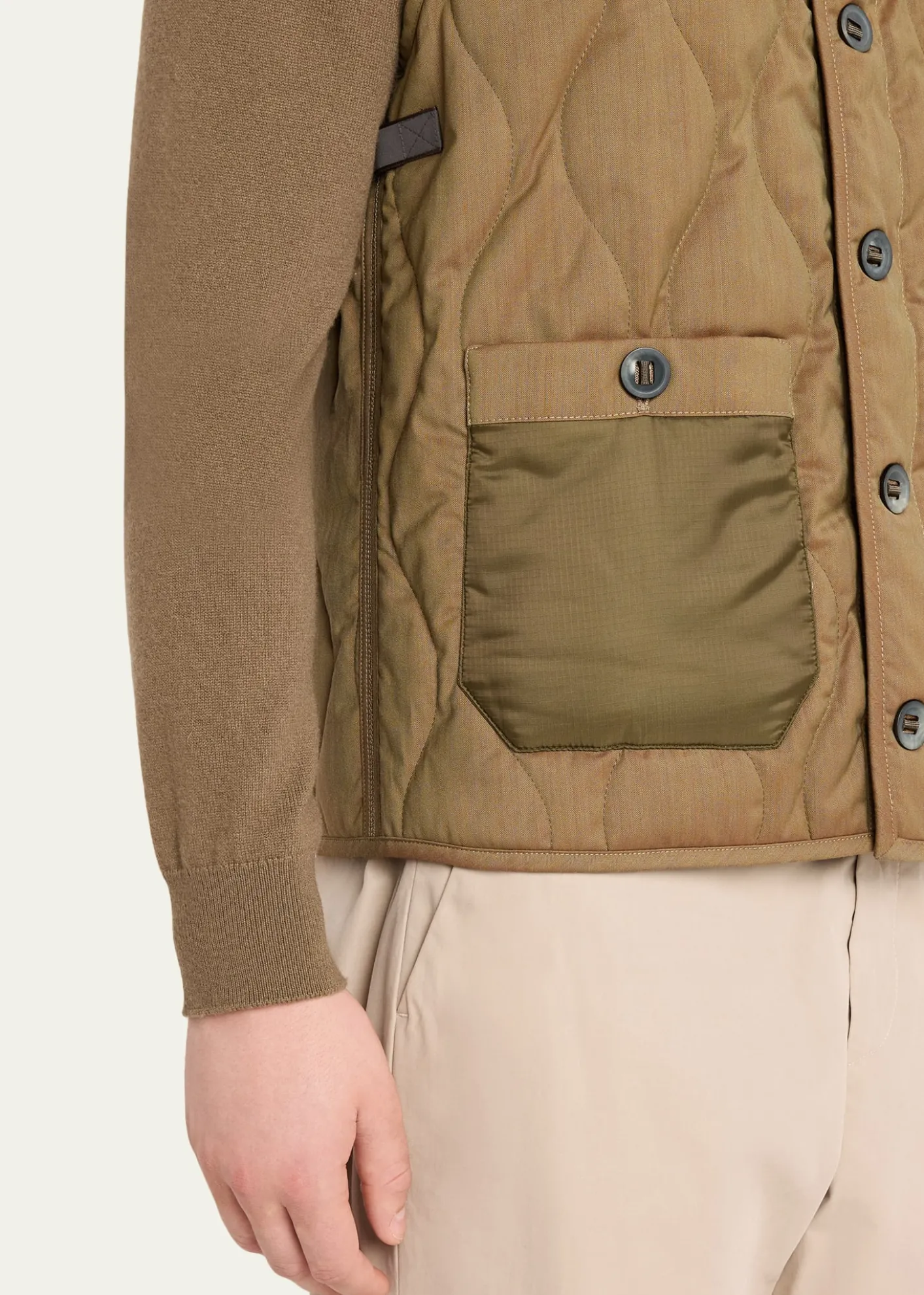 SeaseMen's Military-Style Quilted Vest