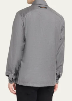 SeaseMen's New Gate Invisible-Zip Snap-Front Shirt