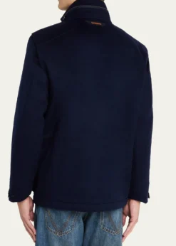 SeaseMen's Uptown Padded Cashmere Parka Jacket