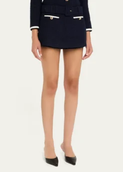 Self-PortraitBelted Boucle Skort