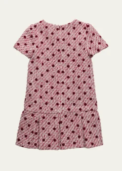 Self-PortraitGirl's Polka-Dot Bouclé Dress, Size 3-12