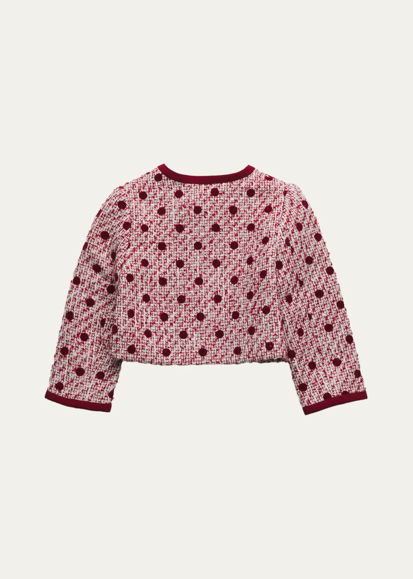 Self-PortraitGirl's Polka-Dot Bouclé Jacket, Size 3-12