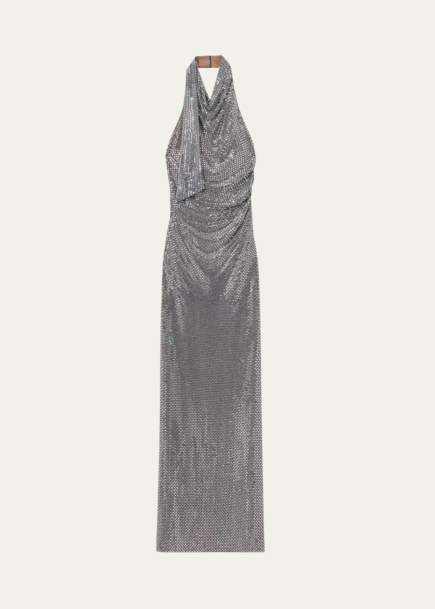 Self-PortraitRhinestone Draped Maxi Dress