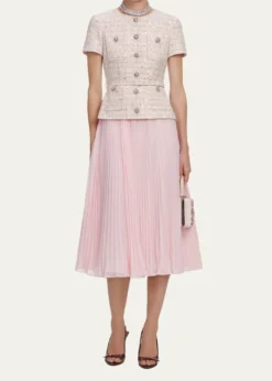 Self-PortraitSequined Bouclé Midi Dress