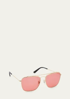 Selima OptiqueLorenza Square Metal Sunglasses