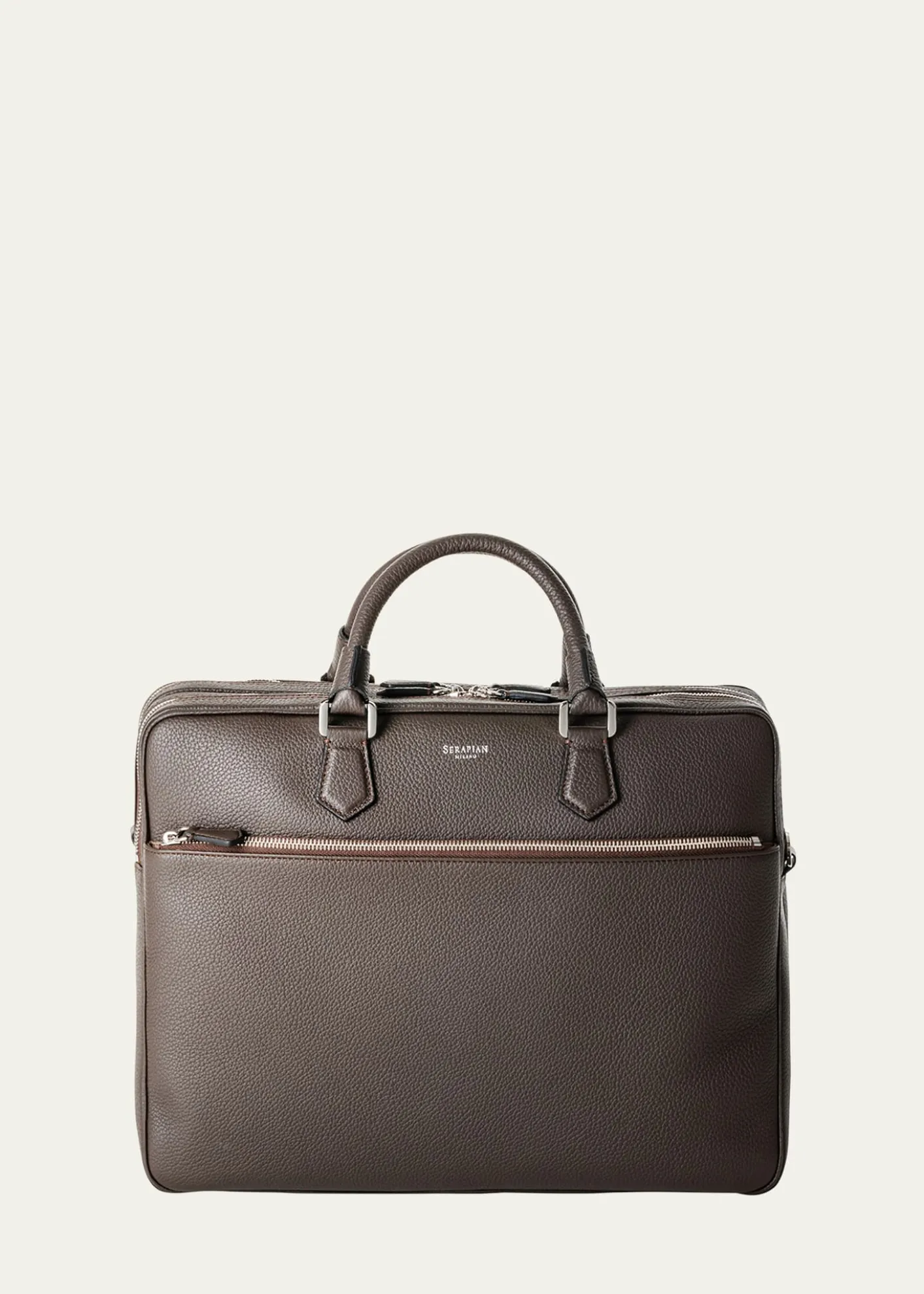 SerapianMen's Cachemire Leather Briefcase