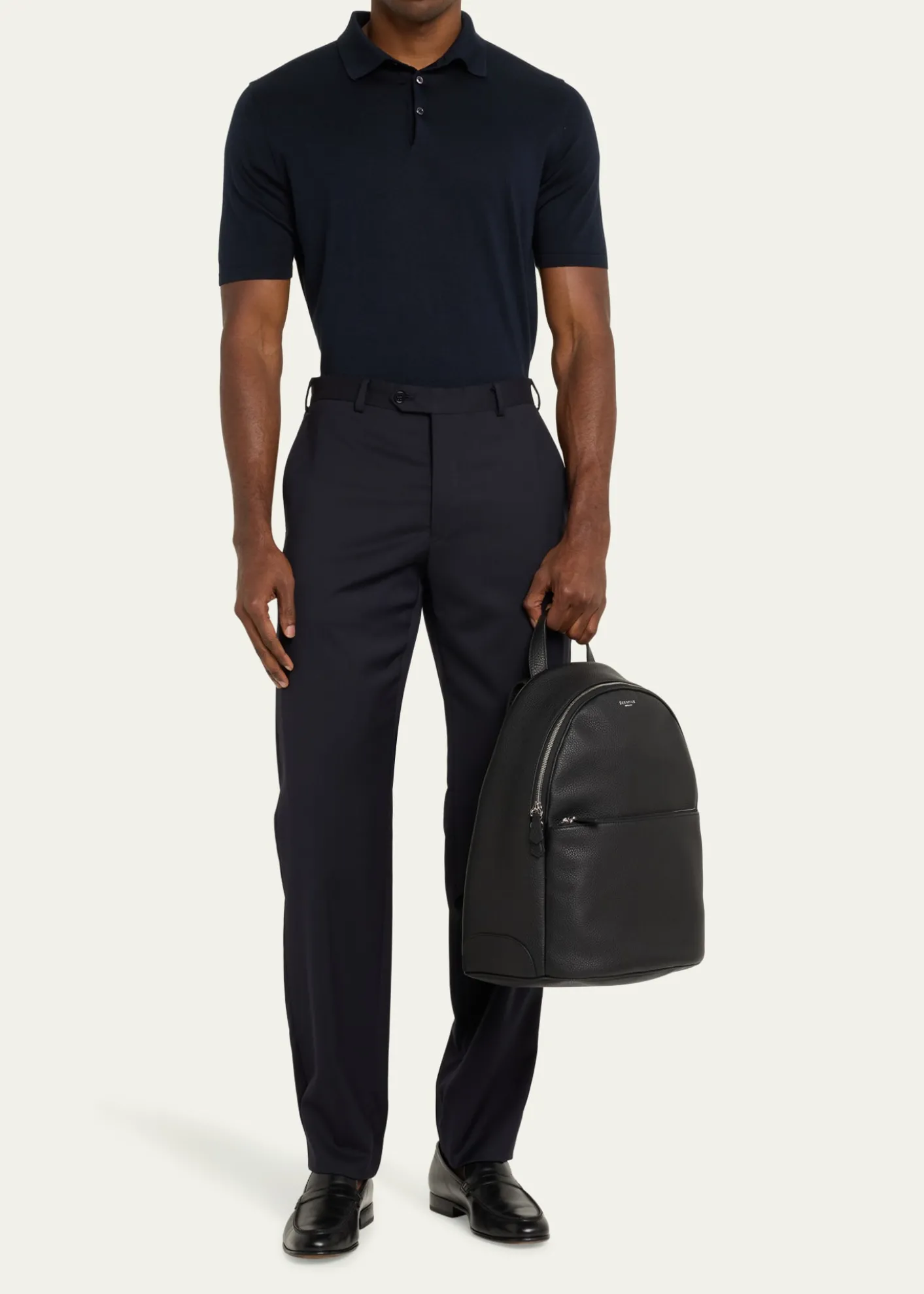 SerapianMen's Cachemire Leather Backpack