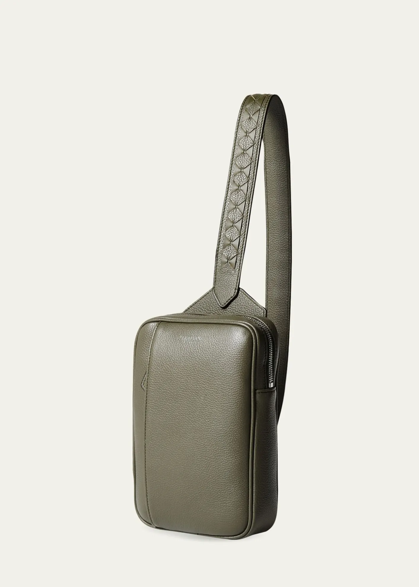 SerapianMen's Cachem Leather Sling Bag