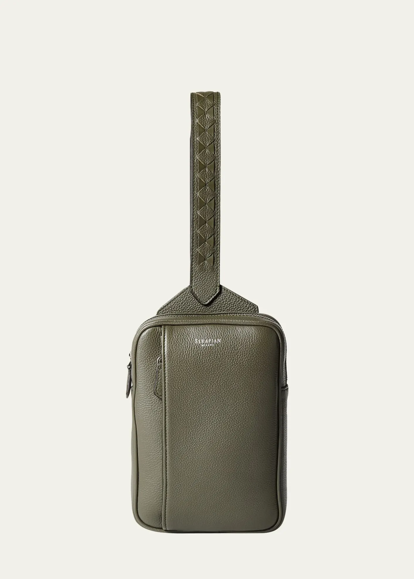 SerapianMen's Cachem Leather Sling Bag
